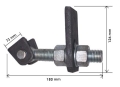 Eisen-Torband M27, teilverzinkt und einstellbar